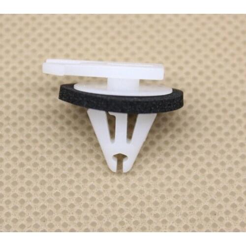 10pcs White Nylon Moulding Clips Retainer Fastener Screws Grommet for GM Cadillac Chevrolet Fits Into 8mm Hole 11611375