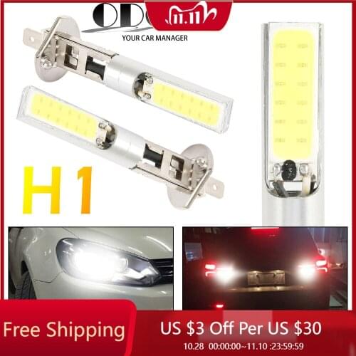 2pcs H1 Led Headlight Bulbs Automobile LED High Power Fog Lamp Car Driving Bulb Super Bright White Light Car Accessories