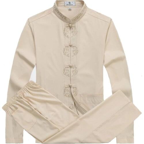 2016 Mens Favourite Chinese Dragon Traditional TaiChi Ethnic Kungfu Shirt Trendy Tang Dynasty Costume Suit