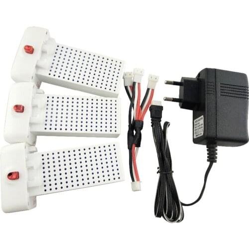 3PCS battery and Charger with 1 care 3 conversion cable for SYMA X8SW X8SC RC Quadcopter accessories battery