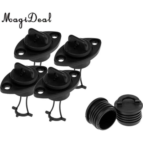 6 Pieces (2 Types) Universal Marine Kayak Canoe Boat Dinghy Yacht Scupper Drain Holes Plugs Stopper Bung Accessories