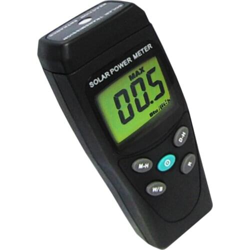 Digital Solar Power Meter Radiation Energy Cell 1999 W/m2 634 BTU/(ft2*h) Range Made in Taiwan Tester