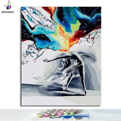 Diy box abstract figure DIY digital painting mural home decoration painting calligraphy art
