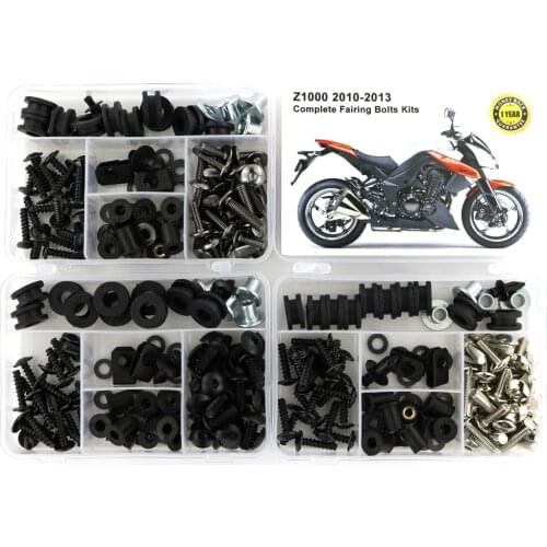 Fit For Kawasaki Z1000 2010 2011 2012 2013 Motorcycle Complete Full Fairing Bolts Kit Clips Cowling Screws Nuts Steel