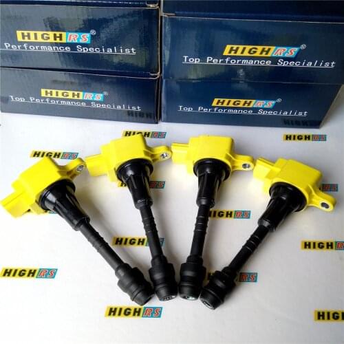 Ignition Coil Pack 4 pcs for 2002 2003 2004 2005 2006 Nissan Sentra 1.8L L4 22448-6N011 Performance Coils plug 22448-6N015 UF351