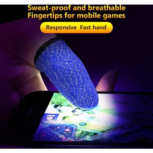 10Pcs Anti-Sweat Breathable Mobile Game Controller Touch Screen Sweat-proof Finger Sleeve for PUBG Mobile and Arena Of Valor
