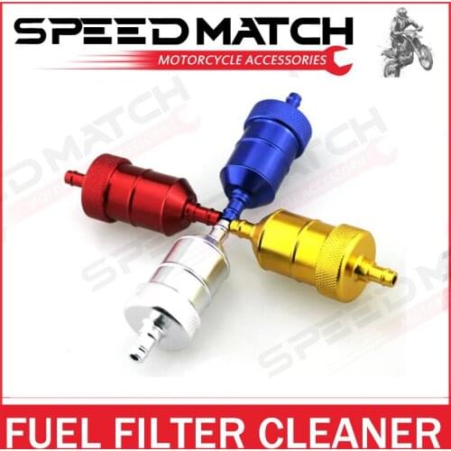 Red Color Universal 6MM 1/4" Petrol Gas Fuel Filter Cleaner For Motorcycle Pit Dirt Bike ATV CRF YZF KTM KOYO T4 T6