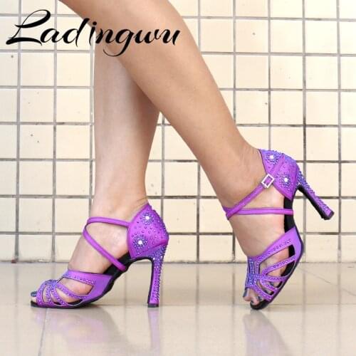 Ladingwu Womens Latin Dance Shoes Ballroom Dance Shoes Party Square Dance Shoes Soft Bottom Indoor Sports Dance Shoes
