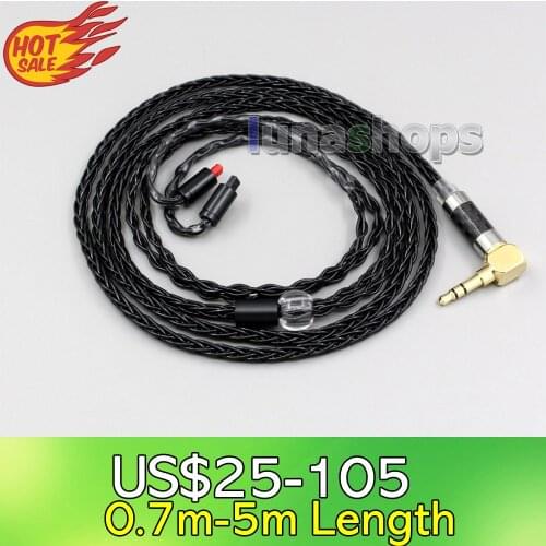 LN006356 XLR Balanced 3.5mm 2.5mm 8 Cores Silver Plated Headphone Cable For Audio-Technica ATH-IM50 IM70 IM01 IM02 03