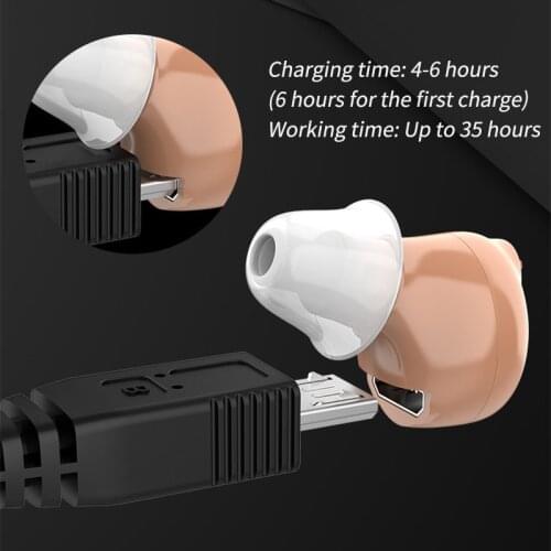 Best Hearing Aid Rechargeable Hearing Device Mini Ear Hearing Aids for The Elderly Audifonos Sound Amplifier for Deafness