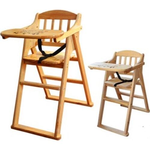 Baby Furniturl all-solid wood childrens dining chair can be folded Booster stool hotel restaurant furniture