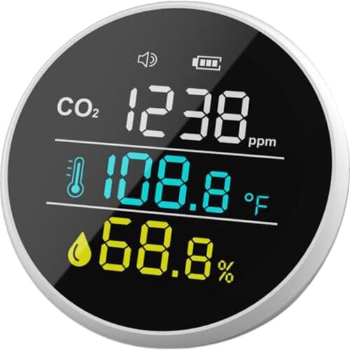 Multifunctional Air Quality Monitor Sensor Detector USB Rechargable Temp and Humidity Sensor Testing Tool for Indoor Outdoor