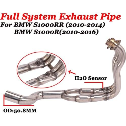 Slip on Motorcycle Exhaust Escape Modified Muffler Front Middle Connection Link Pipe For BMW S1000RR S1000R 2010-2016 12 13 14