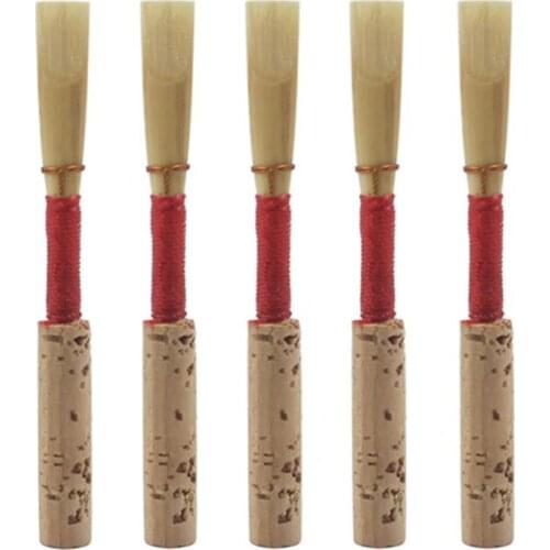 5pcs/lot Bulrush Oboe Reeds Soft Mouthpiece Orchestral Medium Wind Instrument Part with CKeys