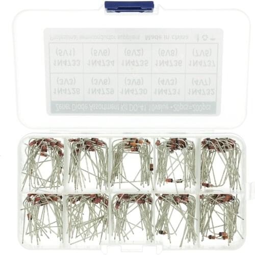 10Values x 20pcs=200PCS Zener Diode Assortment diy kit Electronic set pack 3.3V 3.6V 3.9V 4.3V 4.7V 5.1V 5.6V 6.2V 6.8V 7.5V