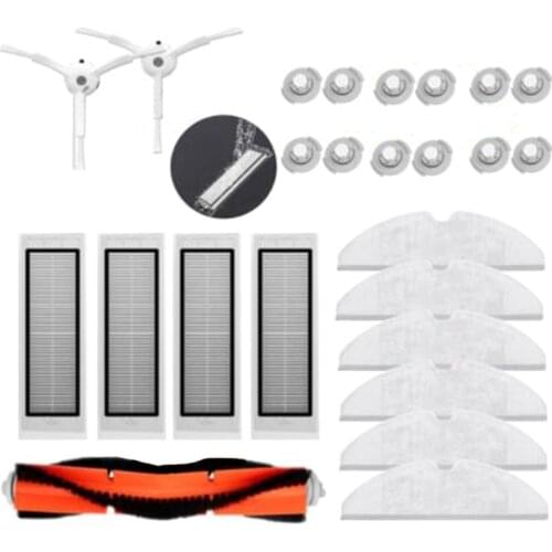 For Xiaomi Roborock Robot S50 S5 Vacuum Cleaner Spare Parts Kits Mop Cloths Wet Mopping Filter Side Brush Water Tank