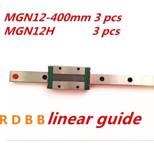 Kossel Mini for 12mm Linear Guide MGN12 400mm linear rail + MGN12H Long linear carriage for CNC X Y Z Axis 3d printer part