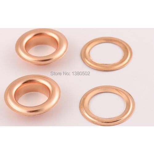 100pcs/lot 20mm Outer Grommets Eyelets with Washer Metal Rose Gold color Eyelet For Scrapbook Garment Bag Backpack Accessories