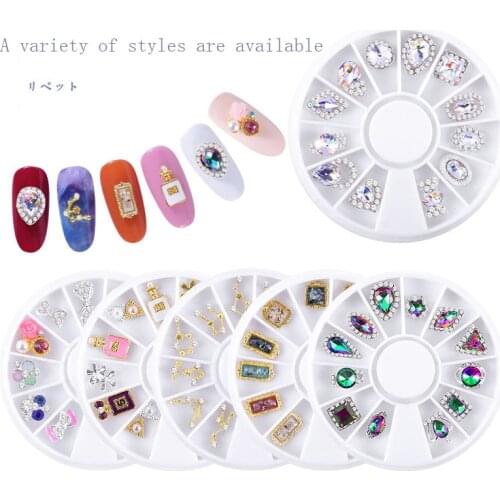 Mixed Size Alien Stone AB Color Nail Rhinestone Irregular Beads Decorations In Wheel Crystals DIY UV Gel