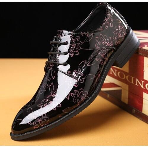 New 2019 Men Casual Shoes Leather Autumn Print Breathable Holes Luxurious Brand Flat Shoes for Men Drop Shipping N10-33