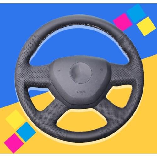 Auto Braid On The Steering Wheel Cover for Skoda Octavia 2015 2016 Fabia 2014 Rapid 2013-2015 Superb 2013-2016 Yeti Car Covers