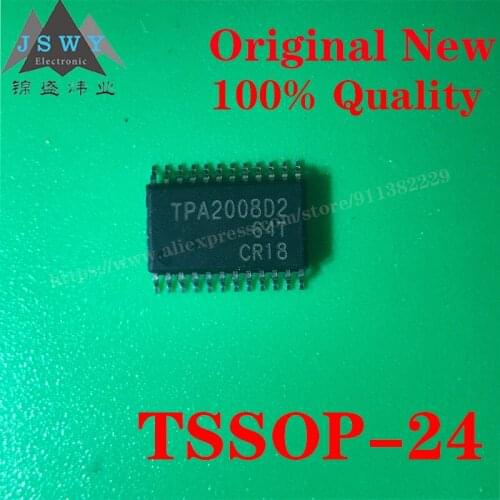 10 pcs TPA2008D2PWPR HTSSOP-24 Semiconductor Audio IC Audio Amplifier Stereo Hi-Pwr 5-V Filter-Free Class-D hqd Chip BOM Order