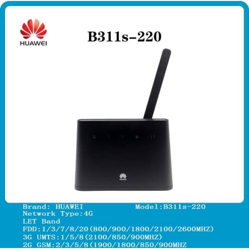 Unlocked New Huawei B311 B311s-220 3G 4G LTE CPE Router Wireless Mobile WiFi with Antenna Port