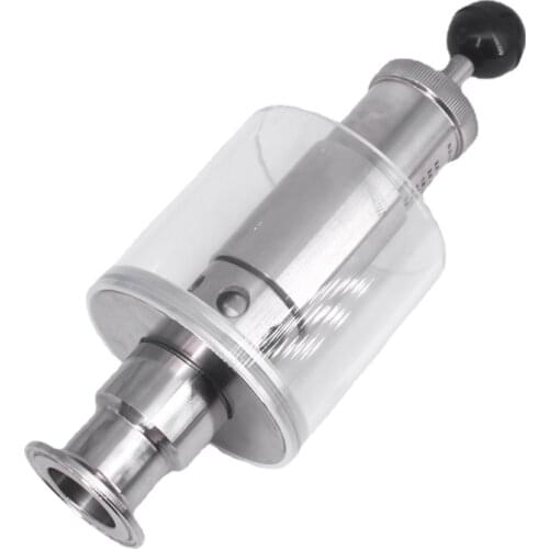 1.5" Tri Clamp 0.2-2.2 Bar Adjustable Pressure Relief Direct Safety Valve Sanitary SUS304 Stainless Steel Beer Brew