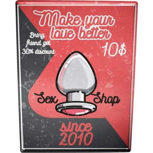 SINCE 2004 Sheet Metal Sign Study Erotic Business Title Job Title