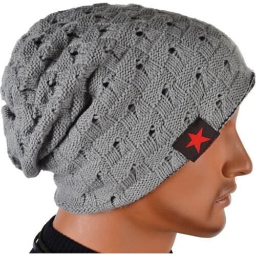 CUHAKCI Unisex Hat Winter Warm New Knit Beanie Reversible Baggy Snow Cap Warm Fashion Men Skull Chunky Women