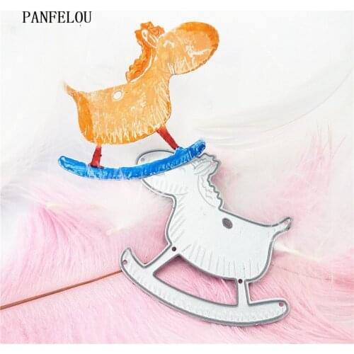 PANFELOU hobbyhorse ripper metal craft paper die cutting dies Scrapbooking/DIY Thanksgiving Day Easter Embossing mould cards