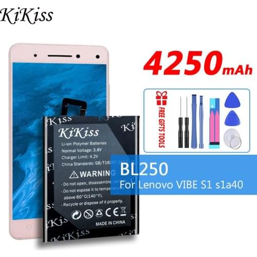 S1c50 S1a40 BL250 Replacement batteries Batteria for Lenovo VIBE S1 S1c50 S1a40 s1 a40 Smart Phone Lithium Polymer Battery+Tools
