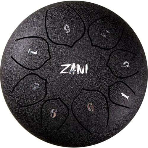 Zani Ethereal Drum 6 Inch 8 Tone Hollow Drum Steel Tongue Drum Adult Children Beginners Worry-Free Drum