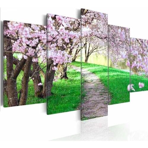 Yellow pink Green flowers rose full drill square 5pcs diy diamond painting new 2019 round diamond embroidery mosaic diamond art