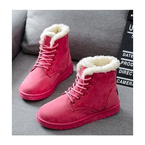 4COLOES NEW Autumn Winter Thick Heels High Quality Solid Lace-up PU Fashion Womens Boots Thick Heels and fashion Boots 35-41