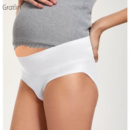 Womens Plus Size Pregnancy Brief Panties Cotton Maternity Underwear