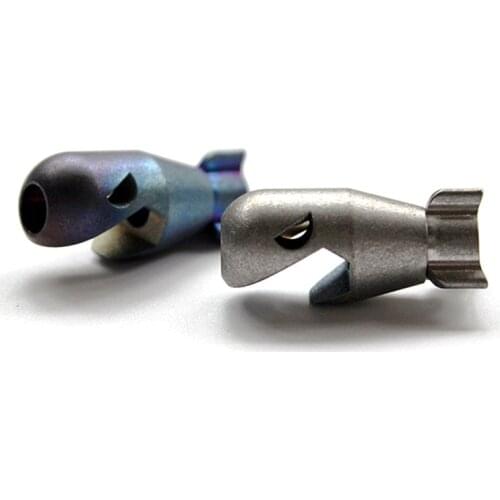 1PC Creative Shark Torpedo Titanium Paracord Beads Knife Beads Rope Cord Necklace Bracelet Flashlight EDC Beads Lanyard Pendants