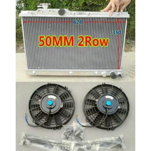 2 Row Aluminum Radiator + Fans For Toyota Celica ST205 Turbo 4WD GT-Four 3S-GTE I4 GT4 1994-1999 All-Trac GT-4 MT