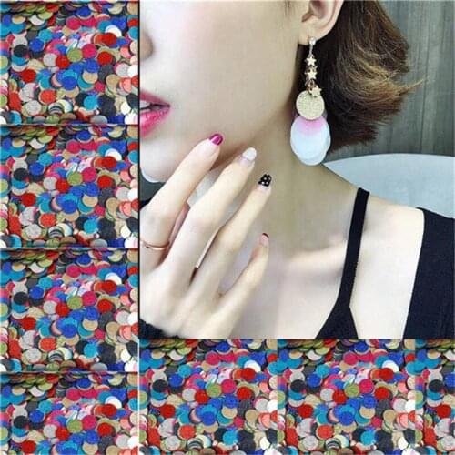 20g/bag Approx110pcs 20mm Hole Size 1mm Glittering Sequins Round Single Hole Arts Crafts Sewing/DIY Apparel Sewing Fabric/Sequin