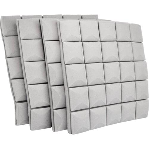 4pcs 50x50x5cm Studio Acoustic Foam Soundproof Foam Sound Absorption Treatment Panel Sound Wedge Protective Sponge Hardware