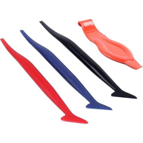 4PCS Wrap Application Squeegee Car Stickers Corner Decorate Scraper Car Window Film Tint Tuck Tools Kit B18+A30