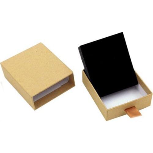 40pcs/lot 8*7*3cm jewelry organizer box Engagement Ring For Earrings Necklace Kraft Paper Drawer Gift Storage Boxes