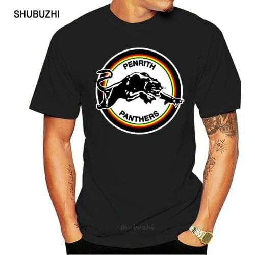 47 Brand Nrl Penrith Panthers Logo Shirt Black White Tshirt MenS Free Shipping Popular Tagless Tee Shirt