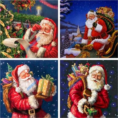 5d Diamond Painting Santa Claus DIY Mosaic Portrait Christmas Wall Art Diamond Embroidery Home Decor Cross Stitch Kits