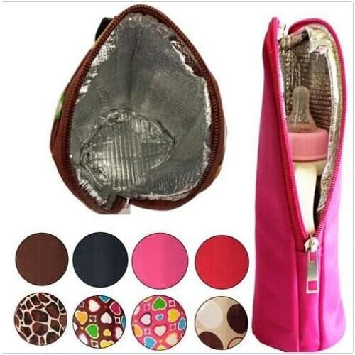 8 Colors Thermal Portable Baby Feeding Bottle Warmers Insulation Tote Stroller Hang Bags