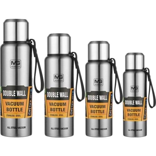 4 Sizes Double Wall Stainless Steel Vacuum Flasks Thermos Cup Coffee Tea Milk Travel Mug Thermo Bottle Gift Thermocup 500-1500ml