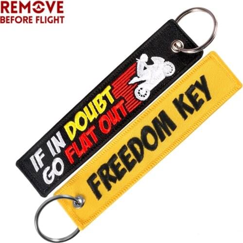 2PCS Remove Before Flight Keychain for Motorcycle Keys Embroidery Auto Keychain Key Tags Aviator Ring Truck Atv Keychain Chaveir