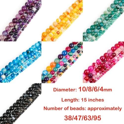 15 inches 7 color 4/6/8/10mm Faceted Natural Stone Round Ball Beads for Making DIY Necklace Bracelet Earring Jewelry Findings