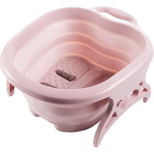 Household Foldable Foot Washing Bucket Foot Washing Pot Portable Deep Foot Pot Elevated Over Crus Plastic Massage Foot Bath Buck
