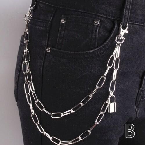 Women Men Keys Chain For Pants Belt Keychain Clip On Chains For Pants Punk Jeans Hipster Hip Hop Jewelry